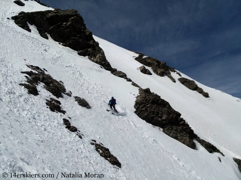 Backcountry skiing Mount Edwards