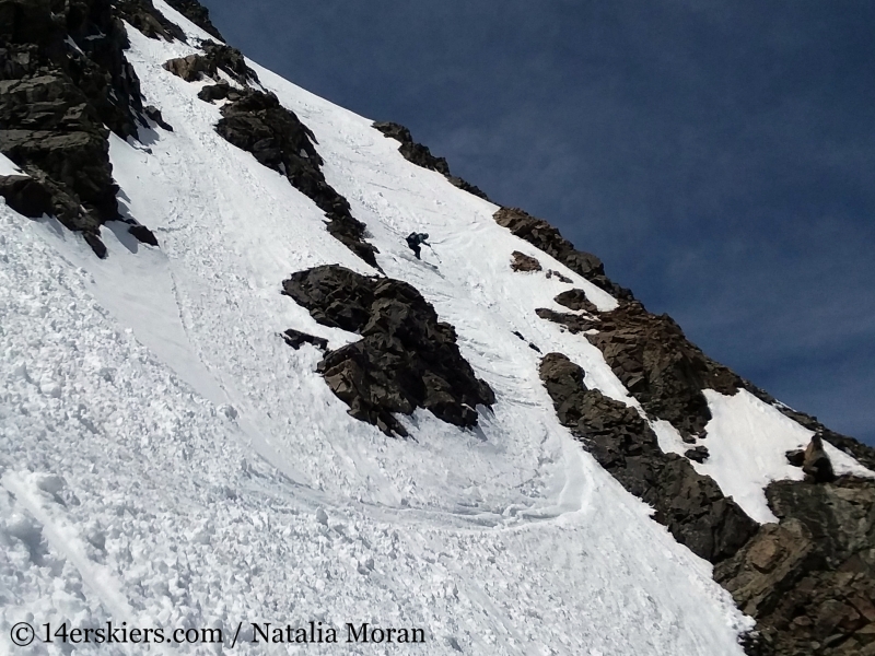 Backcountry skiing Mount Edwards