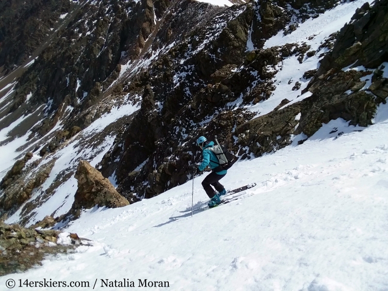 Backcountry skiing Mount Edwards