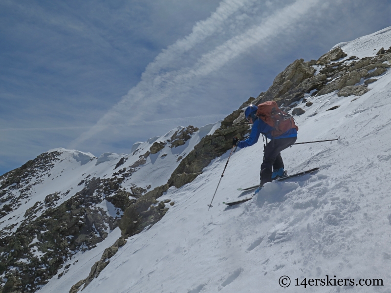 Backcountry skiing Mount Edwards