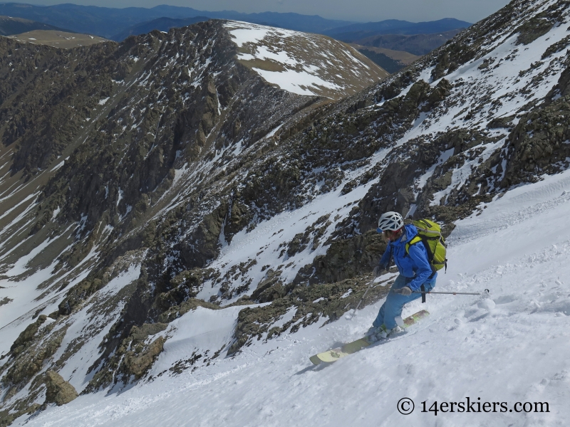 Backcountry skiing Mount Edwards