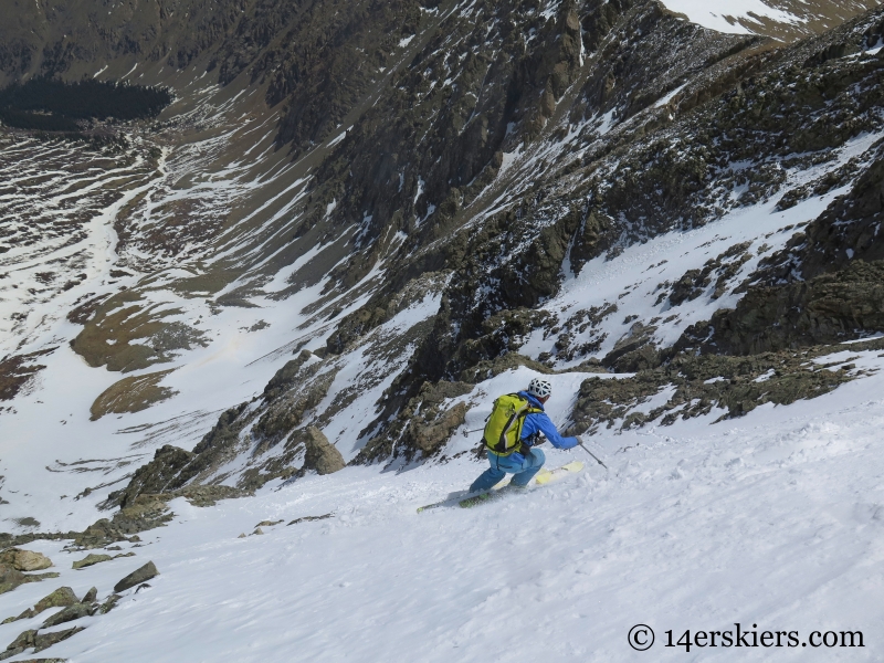 Backcountry skiing Mount Edwards