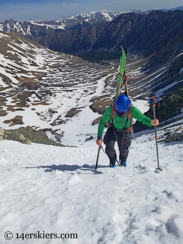 Backcountry skiing Mount Edwards