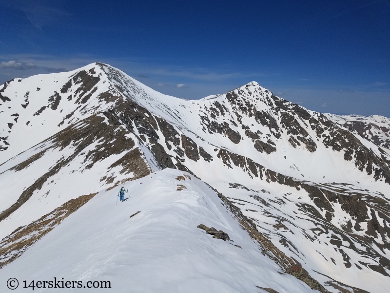 Backcountry skiing Mount Edwards