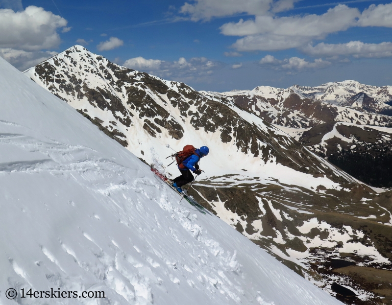 Backcountry skiing Mount Edwards