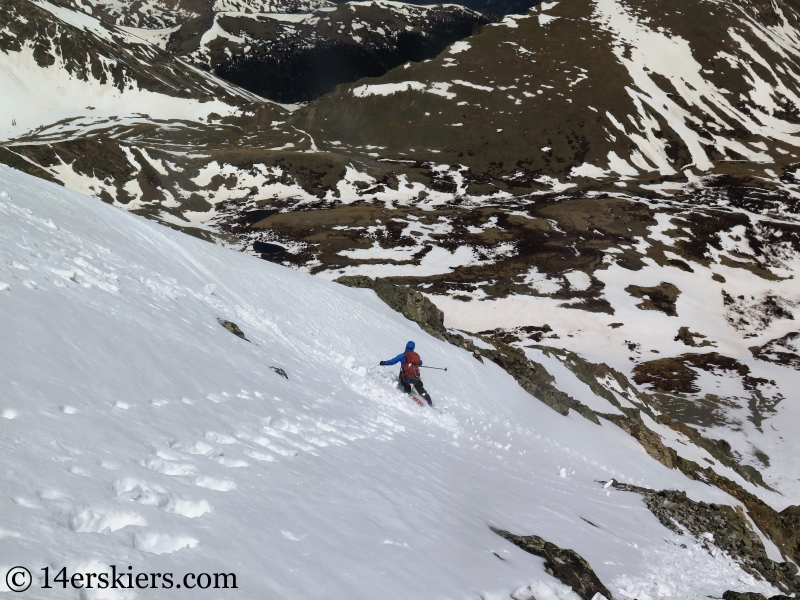 Backcountry skiing Mount Edwards