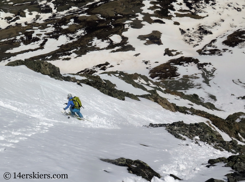 Backcountry skiing Mount Edwards