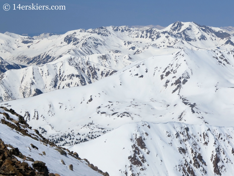 Sawatch Mountains seen from Mount Elbert Northwest Gullies