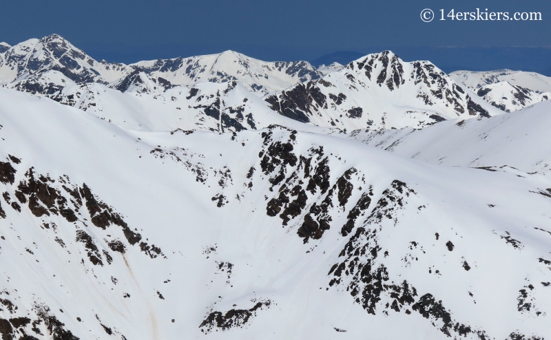 Sawatch seen from the Mount Elbert northwest gullies. 