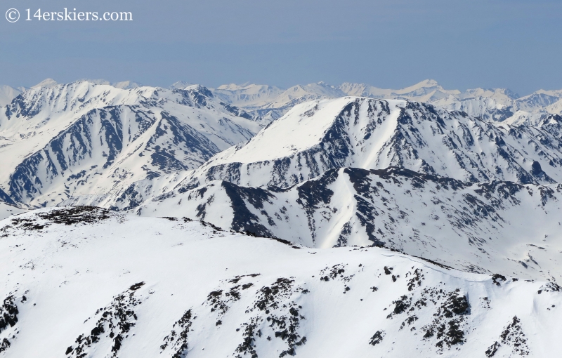 Mount Hope seen from the summit of Mount Elbert. 