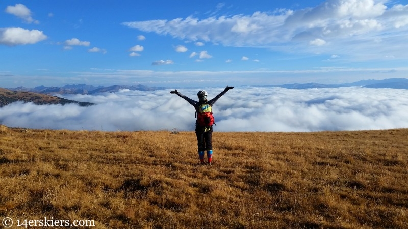 Jessica Martin climbing Mount Elbert