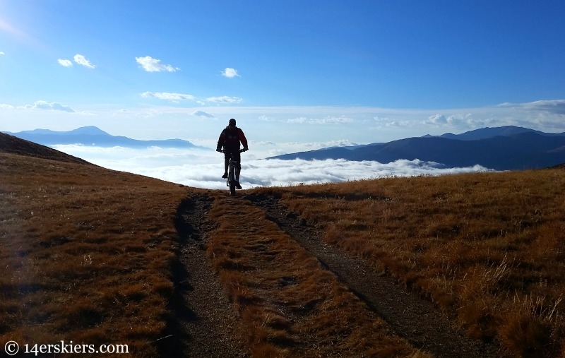 Mountain biking on Mount Elbert