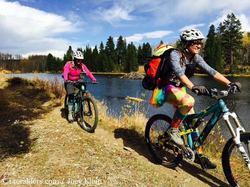 Mountain biking on Mount Elbert.