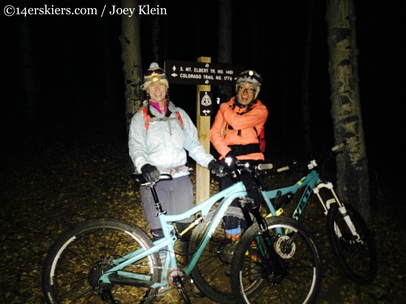 The start of the mountain biking trail on Mount Elbert.  