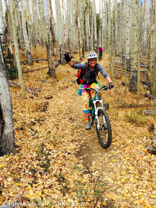 Mountain biking on Mount Elbert.