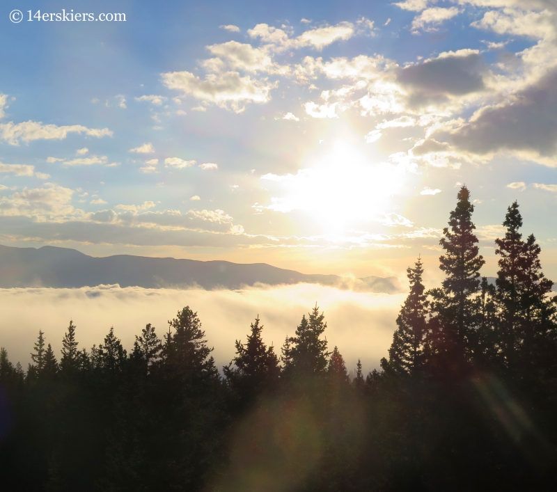 Sunrise on Mount Elbert. 