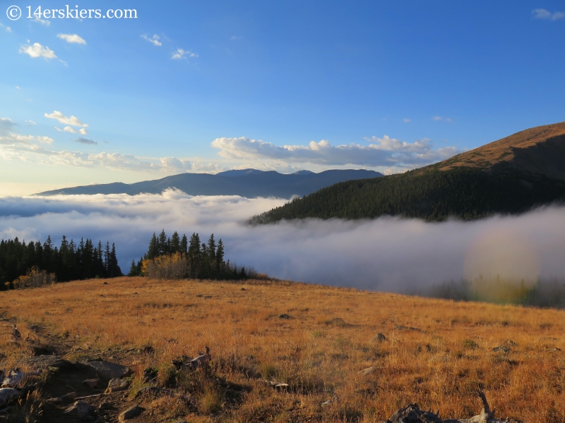 Sunrise on Mount Elbert. 