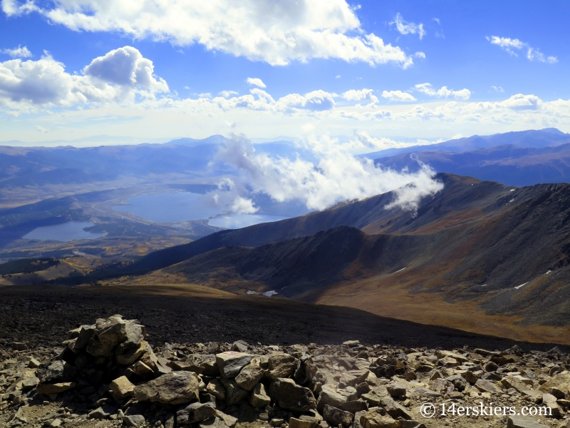 Thinning clouds on Mount Elbert. 