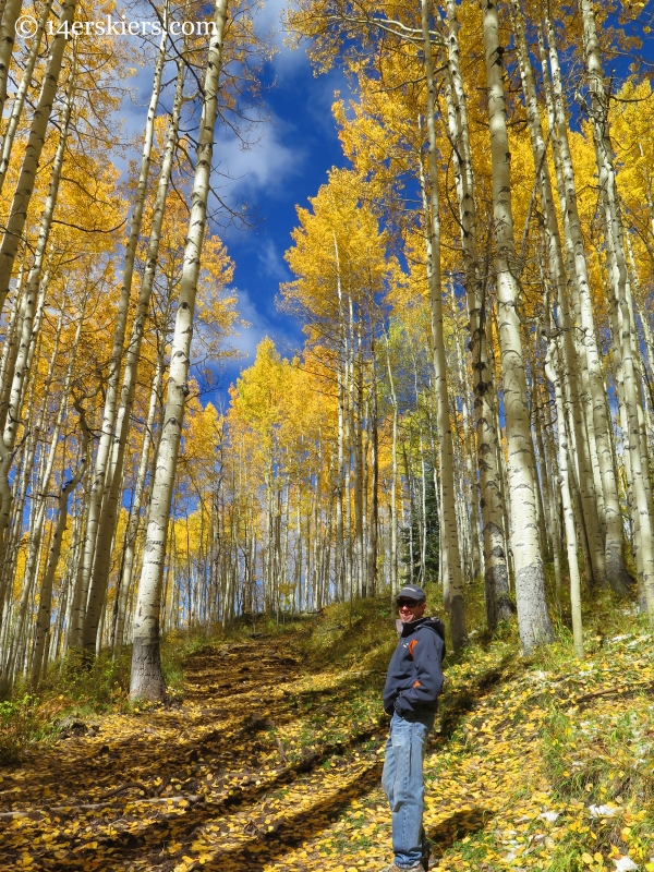 Frank Konsella with fall aspens near Crested Butte