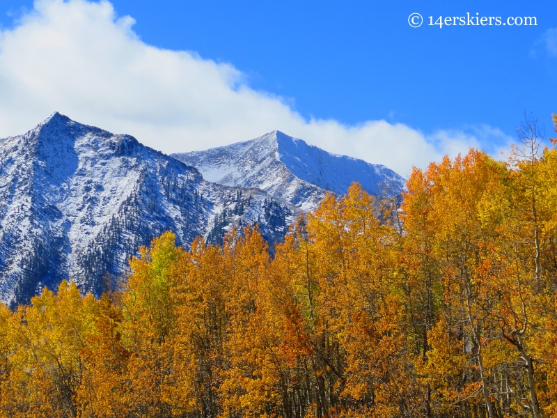 peaks and aspens in the fall near Crested Butte