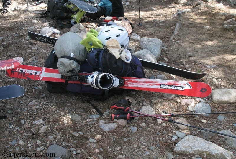 Backpacking to go backcountry skiing in Chicago Basin.