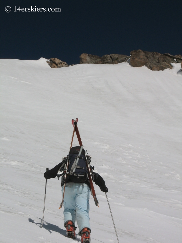 Brittany Walker Konsella climbing Mount Evans