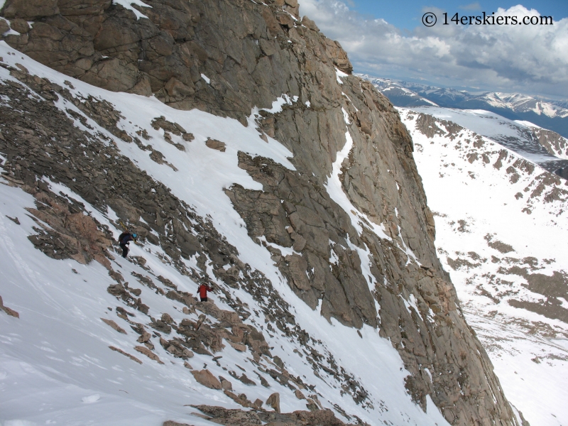 Backcountry skiing on Mount Evans.