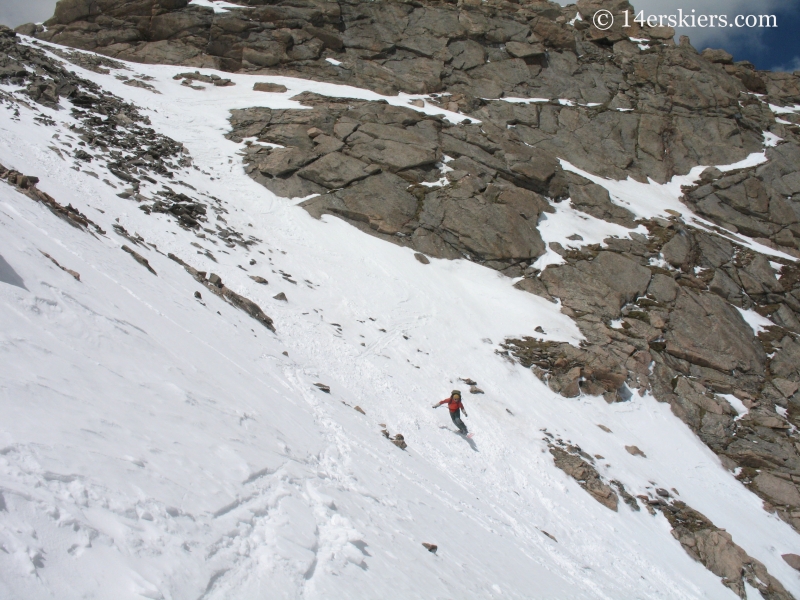 Dustin Sysko backcountry skiing on Mount Evans.