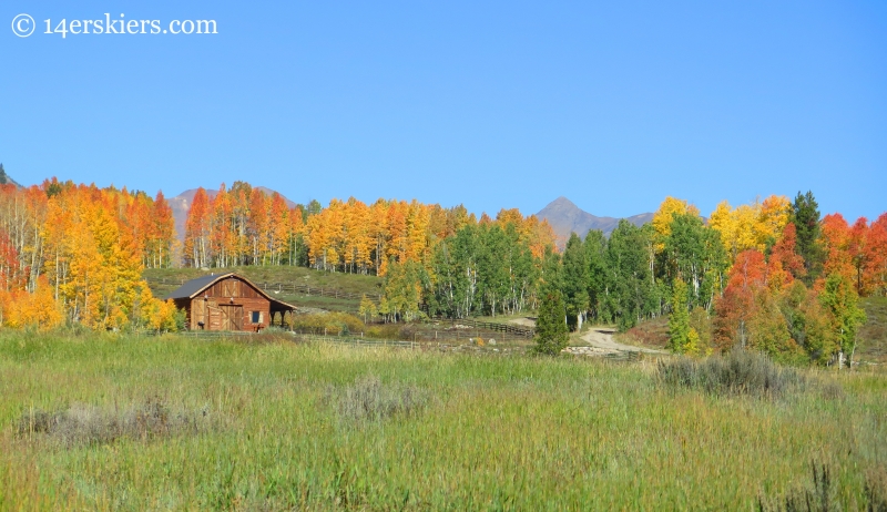 Stable in fall near Crested Butte