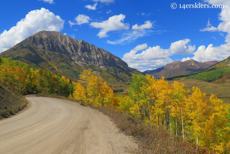 Gothic Road in fall in Crested Butte