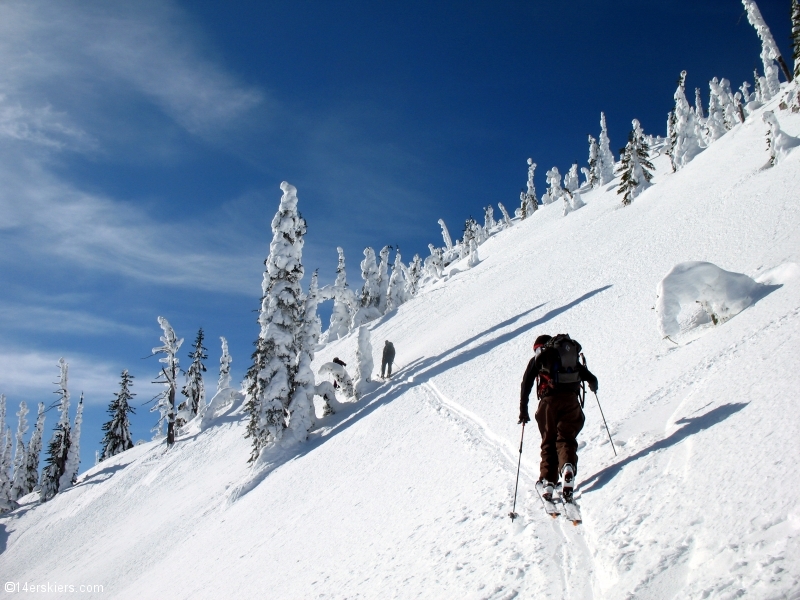 Backcountry skiing in Fernie, Canada