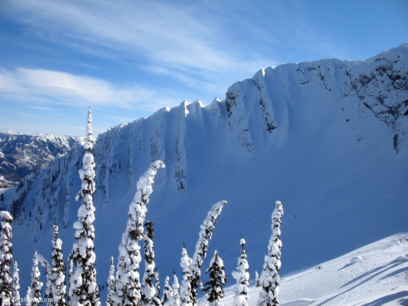 Backcountry skiing in Fernie, Canada