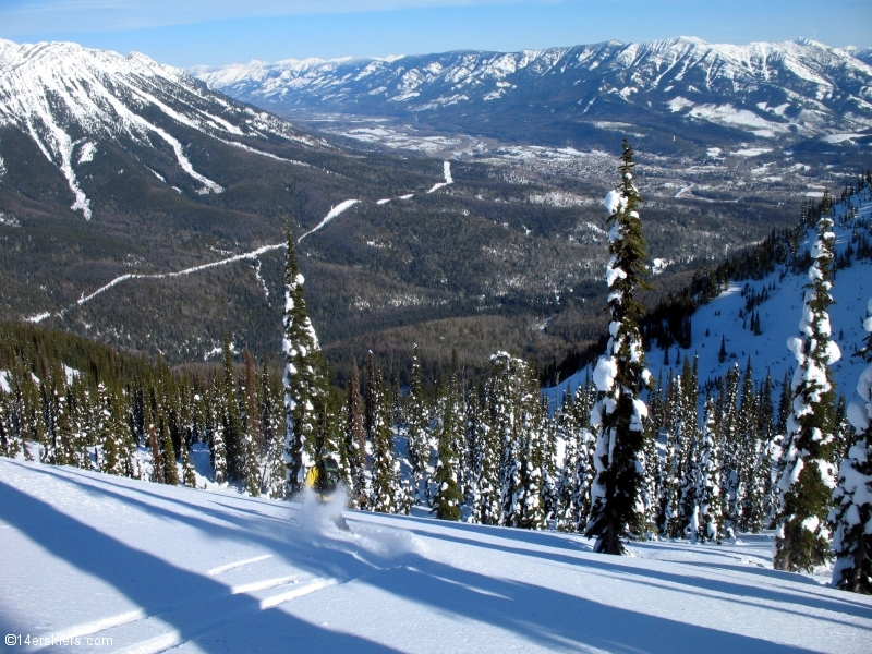 Backcountry skiing in Fernie, Canada