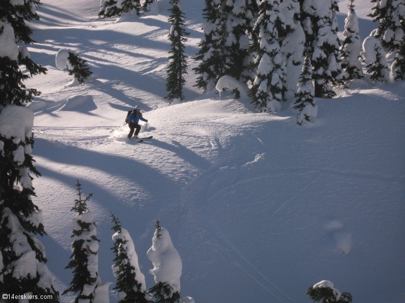 Backcountry skiing in Fernie, Canada