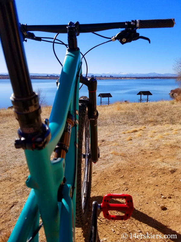 Biking at Cherry Creek State Park after ACL revision surgery. 