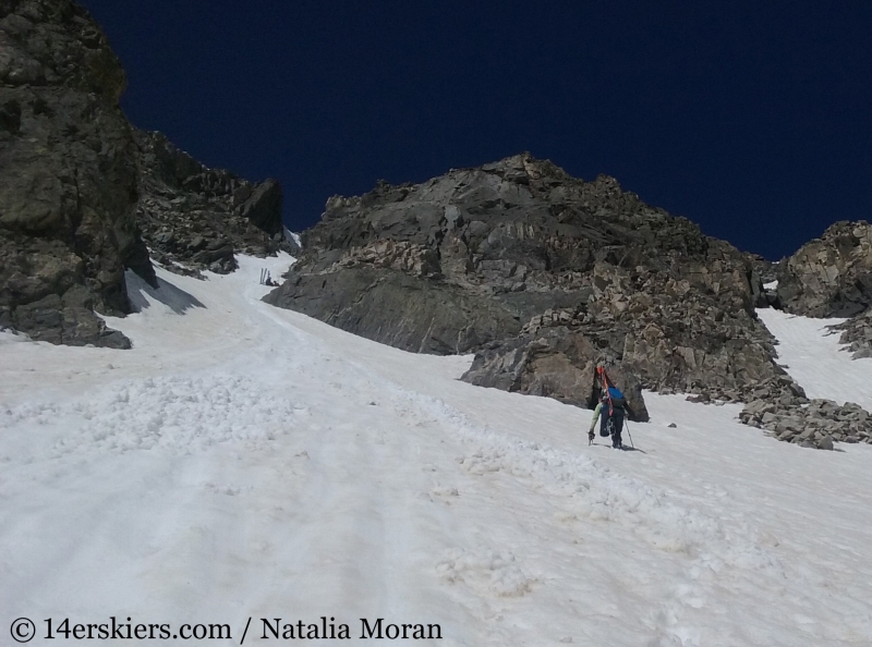 Climbing Fletcher Mountain Northeast Couloirs.