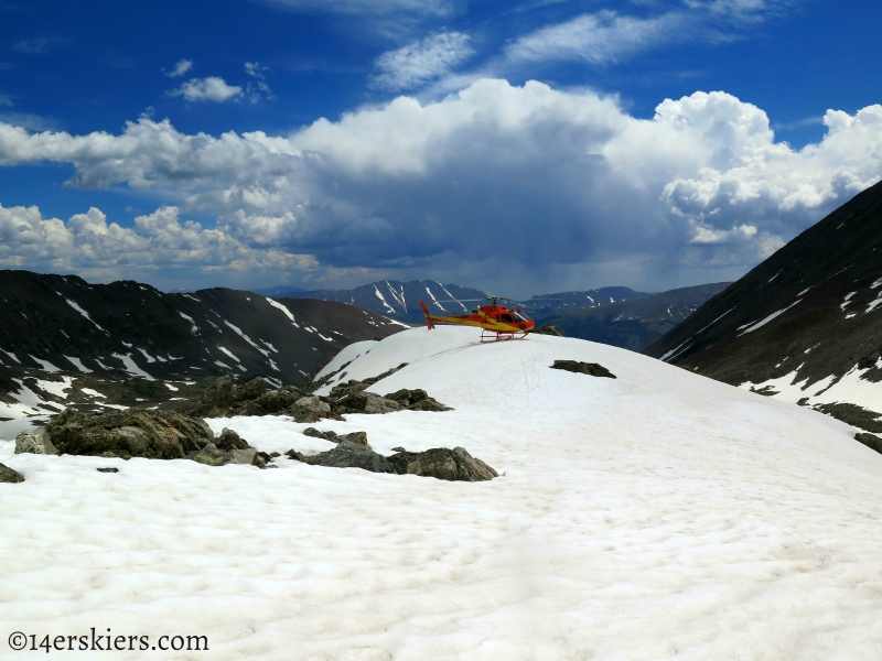 Rescue helicopter on Fletcher Mountain.