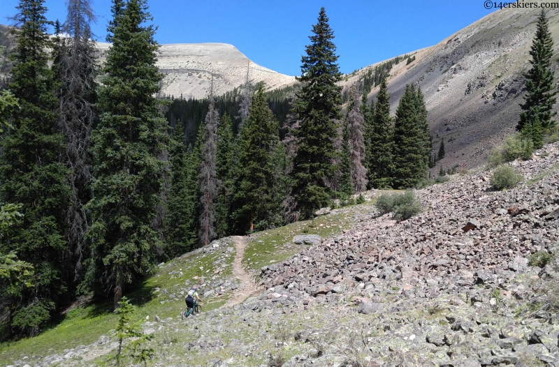 Near boulder lake colorado on mountain bike