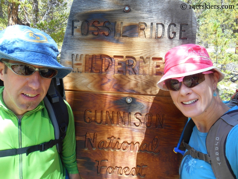 Fossil Ridge Wilderness sign