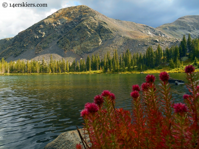 Lamphier Lake while backpacking in the Fossil Ridge Wilderness.