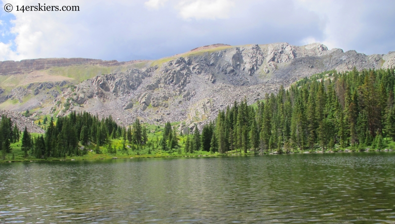 Square Top Mountain and Lamphier Lake while backpacking in the Fossil Ridge Wilderness