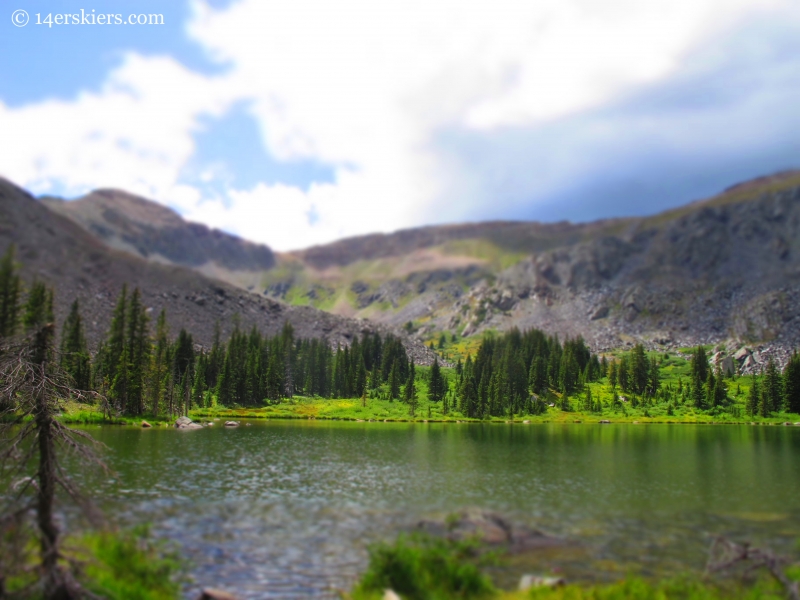 Lamphier Lake while backpacking in the Fossil Ridge Wilderness