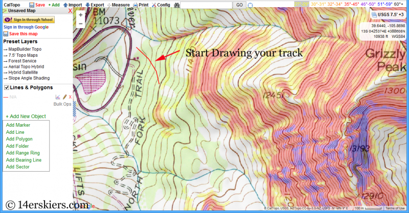 Using CalTopo with Gaia GPS App for backcountry skiing