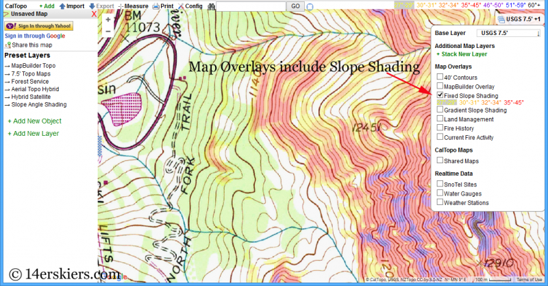 Using CalTopo with Gaia GPS App for backcountry skiing