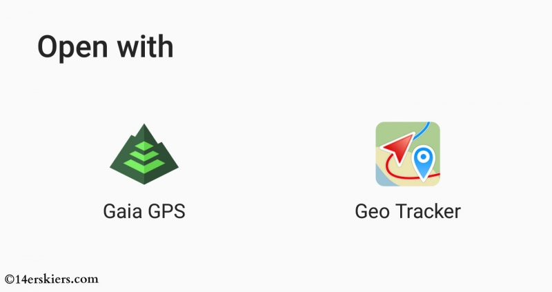 Using Gaia GPS app for backcountry skiing.