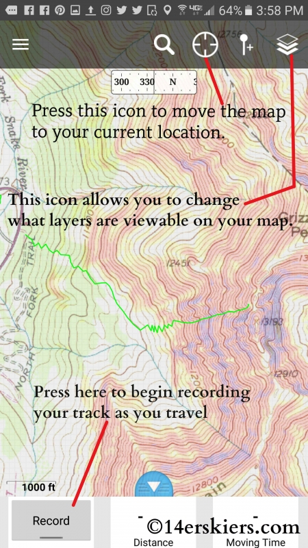 Using Gaia GPS App for backcountry skiing