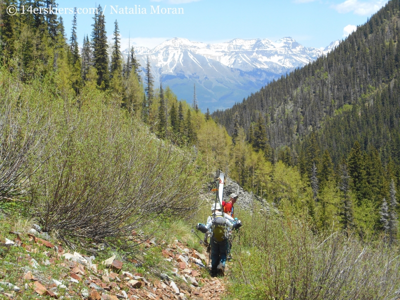 Hiking the trail from Gladstone Peak. 