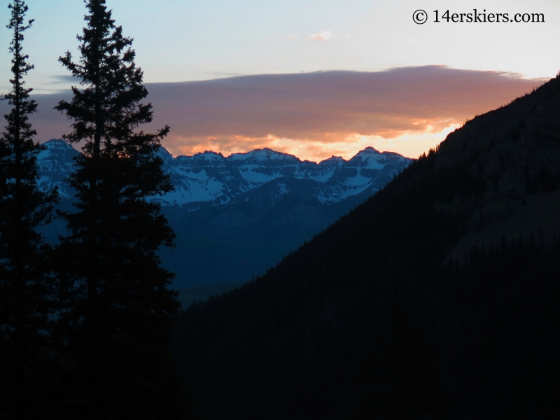 Sunrise near Gladstone Peak.