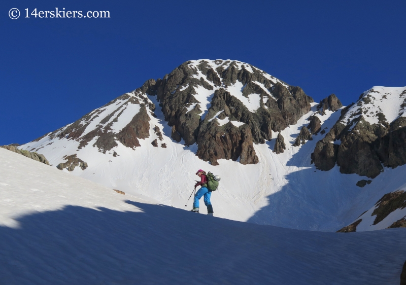 Natalia Moral with Wilson Peak. 