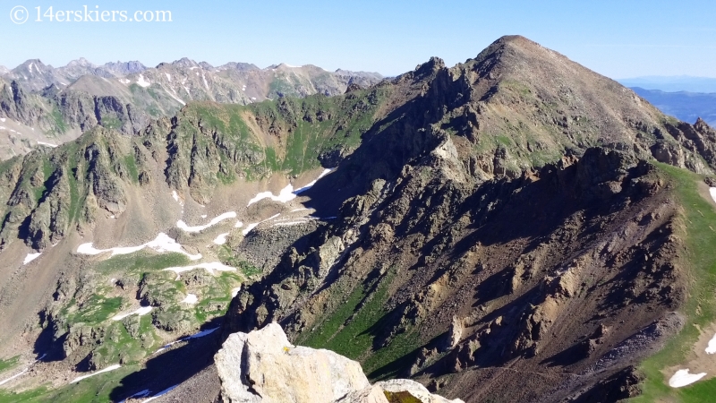 Mount Valhalla seen from Snow Peak in the Gore Range. 